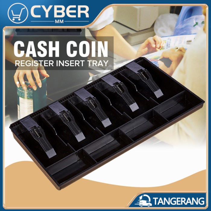 

Termurah Baki Tunai Tray/Laci Uang Kasir/Cash Drawer/5 Sekat Tempat Uang Koin