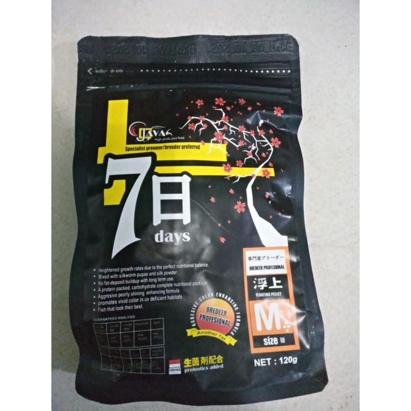 Pelet 7days ukuran M 120g profesional grooming,calcium profesional groming/Pelet 7days baby grooming