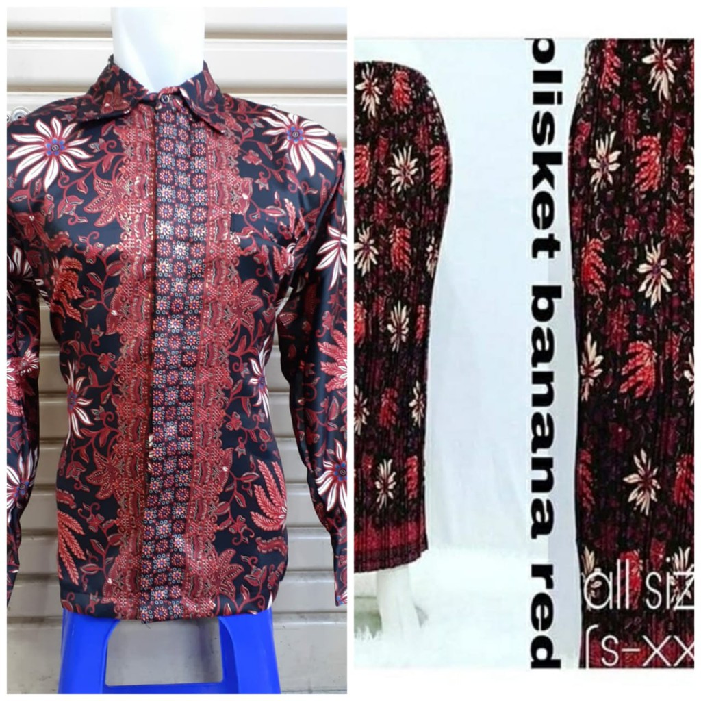 couple rok dan kemeja batik modern