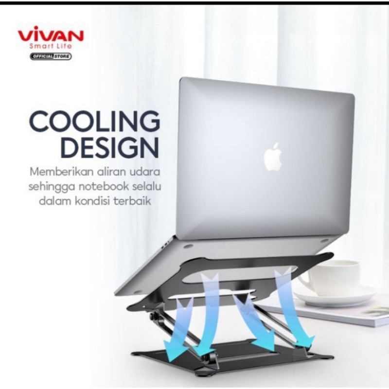 Vivan VLS01 Alumunium Foldable Laptop/macbook pro cooling stand-gray