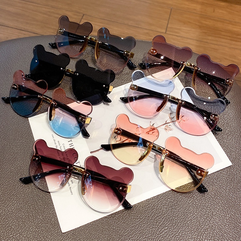 cod☜☞ready kacamata hitam anak-anak bear shape kacamata hitam korea gaya sunglasses lagilaku