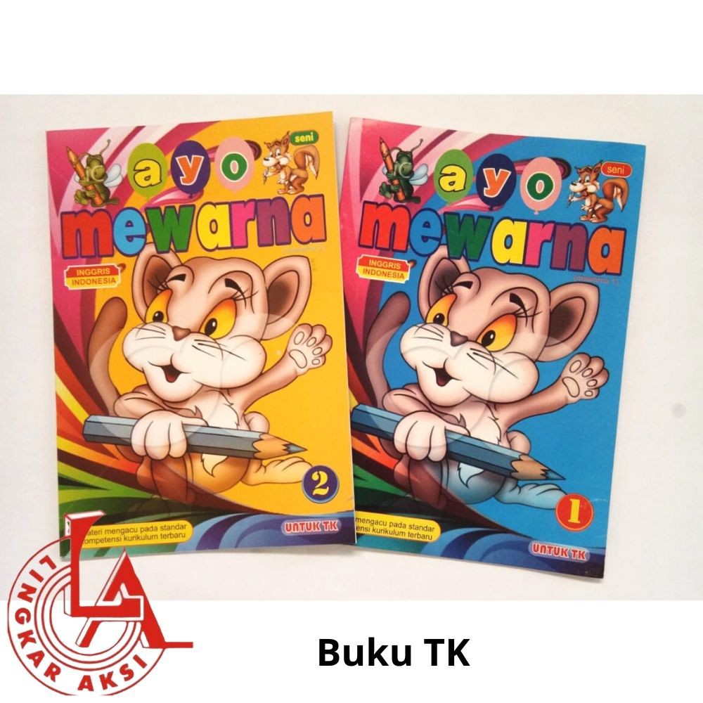 GROSIR Buku Anak TK AYO MEWARNA | Buku Pelajaran Sekolah TK Buku Latihan Di Rumah
