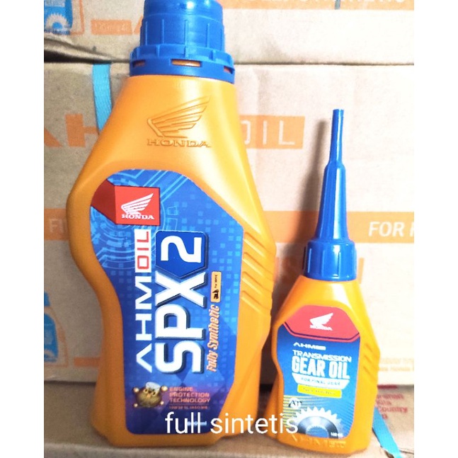 paket oli asli Honda spx 2 SAE 10-30 0.8 lt + oli gear spx 2 120 ml 100% original full synthetic