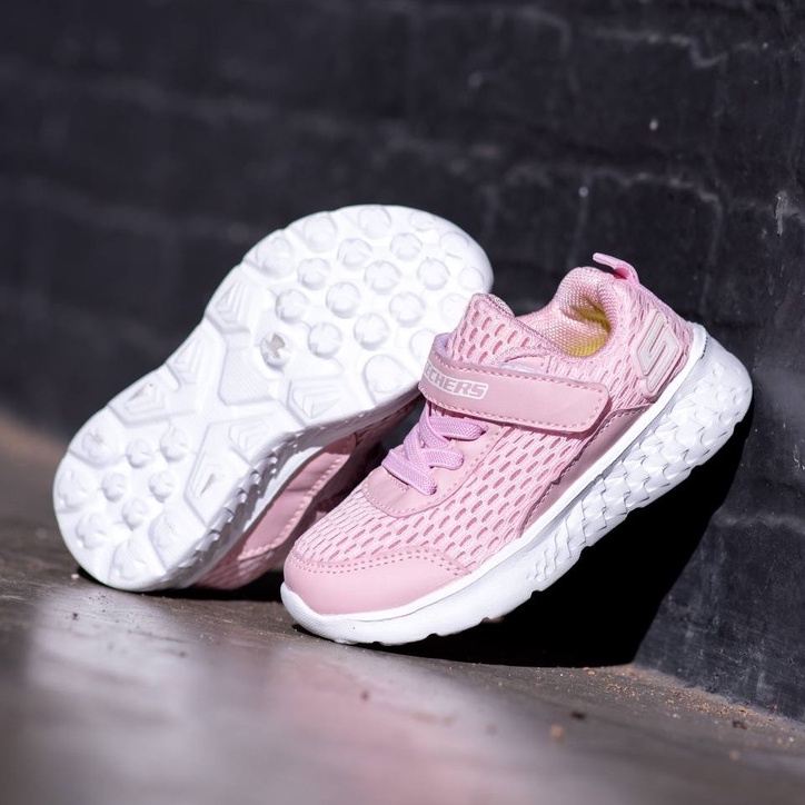 Skechers Verlcro Running Toodler/Kids/Baby [Blue/Peach]-1