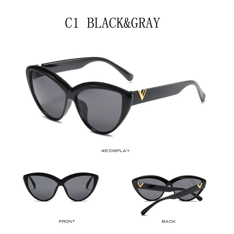 Kacamata Hitam Cat Eye Vintage Retro Mewah 2021 Untuk Priawanitamusim Panas