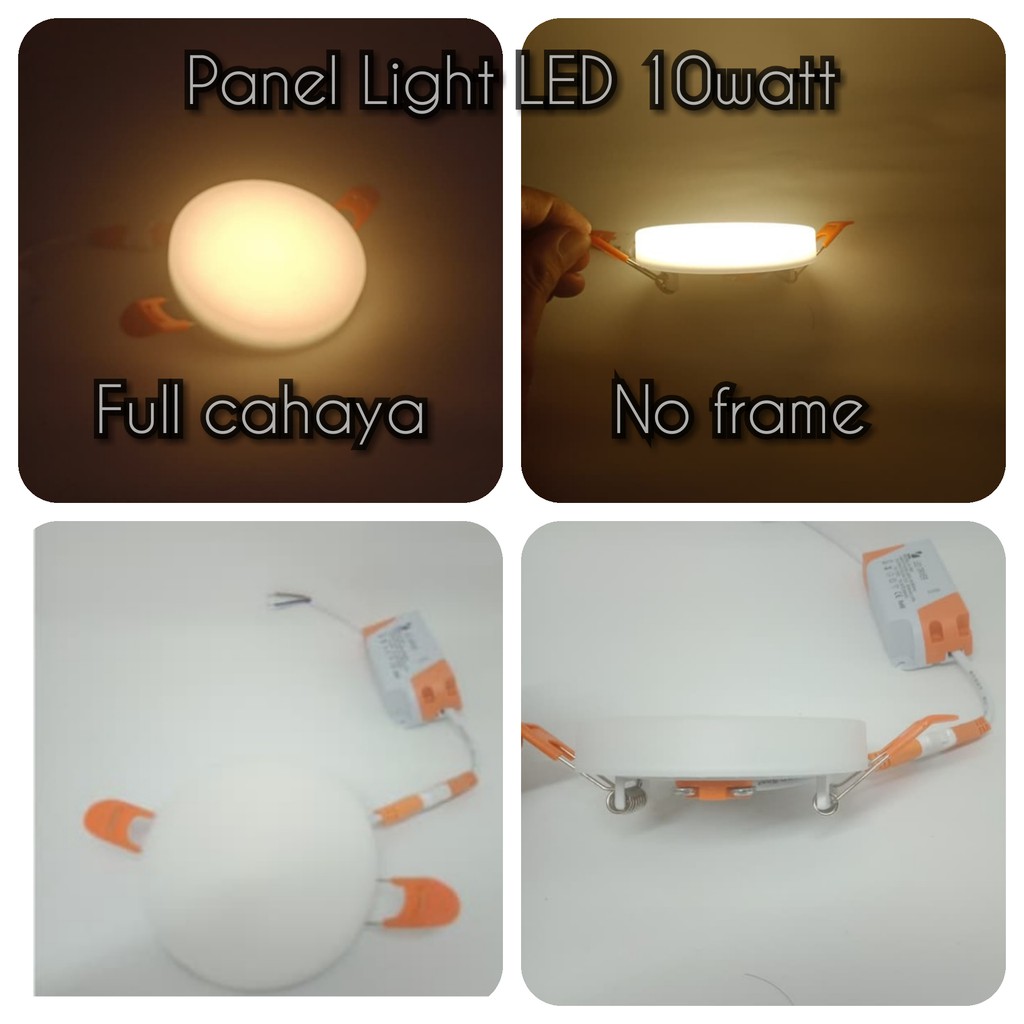 Panel downlight LED 10w 10 watt 10watt slim inbow full cahaya garansi