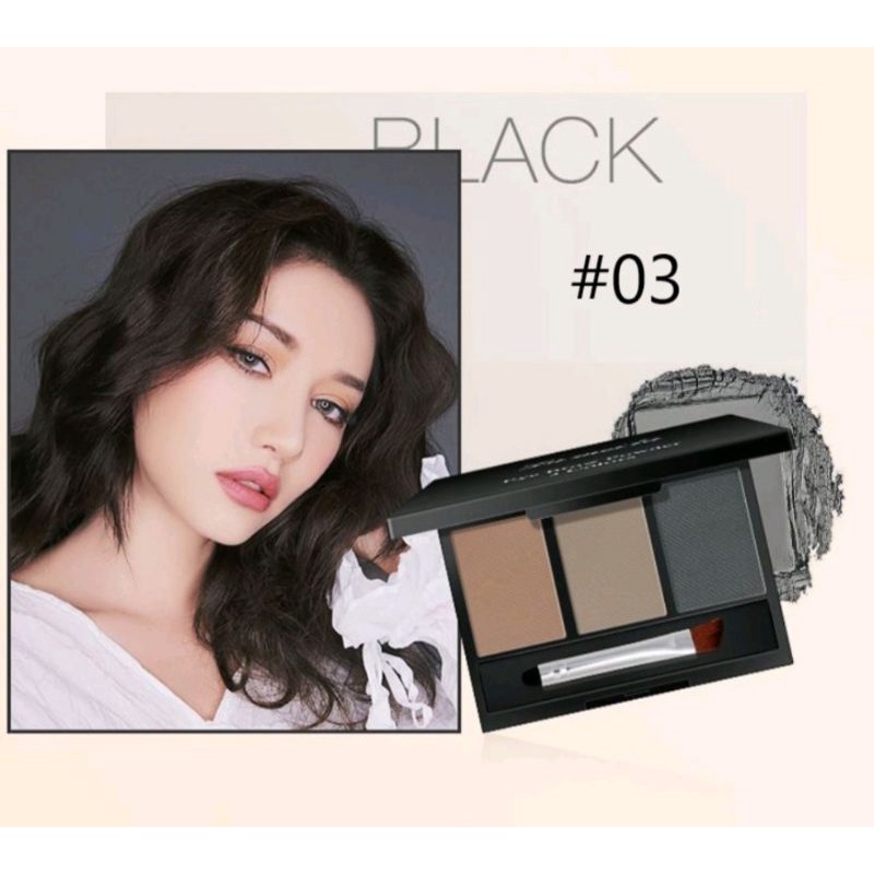 LAMEILA 3605 EYEBROW POWDER 3 COLORS WATERPROOF &amp; LONG LASTING