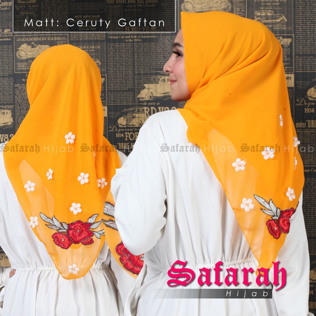 JILBAB SEGI EMPAT MOTIF ,BY SAFARAH HIJAB