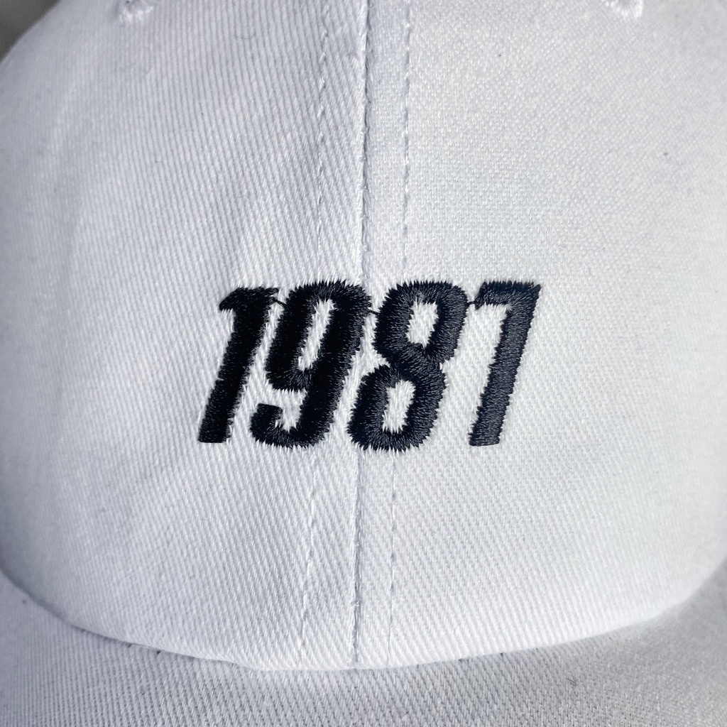 Topi Baseball Motif Bordir 1987 Gaya Korea Kasual