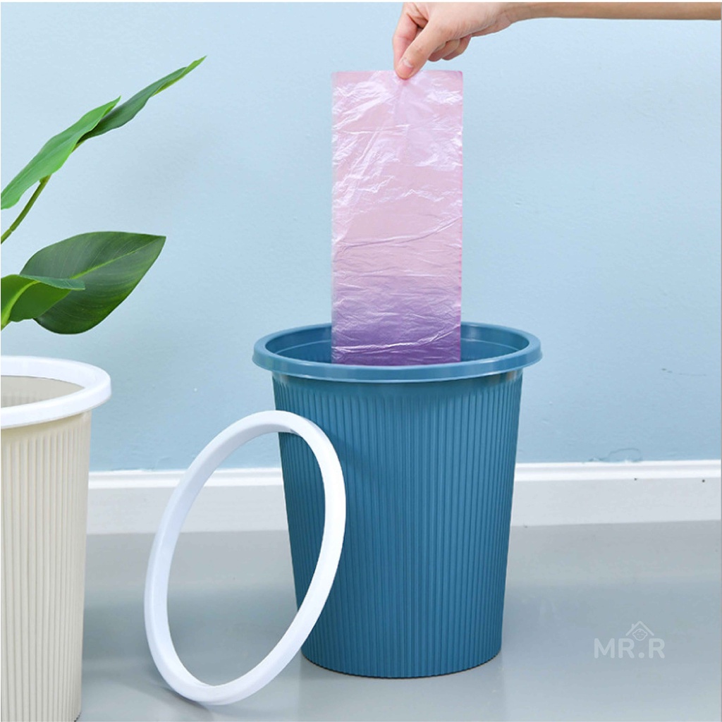 Tong Sampah Portable dengan Tempat Kantong Plastik Sampah Refill Isi Ulang Roll Gulungan Otomatis