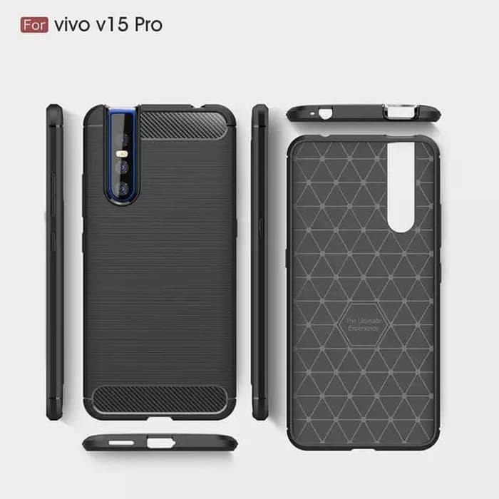 Vivo V15 Pro Soft Case Brushed Carbon - Hitam