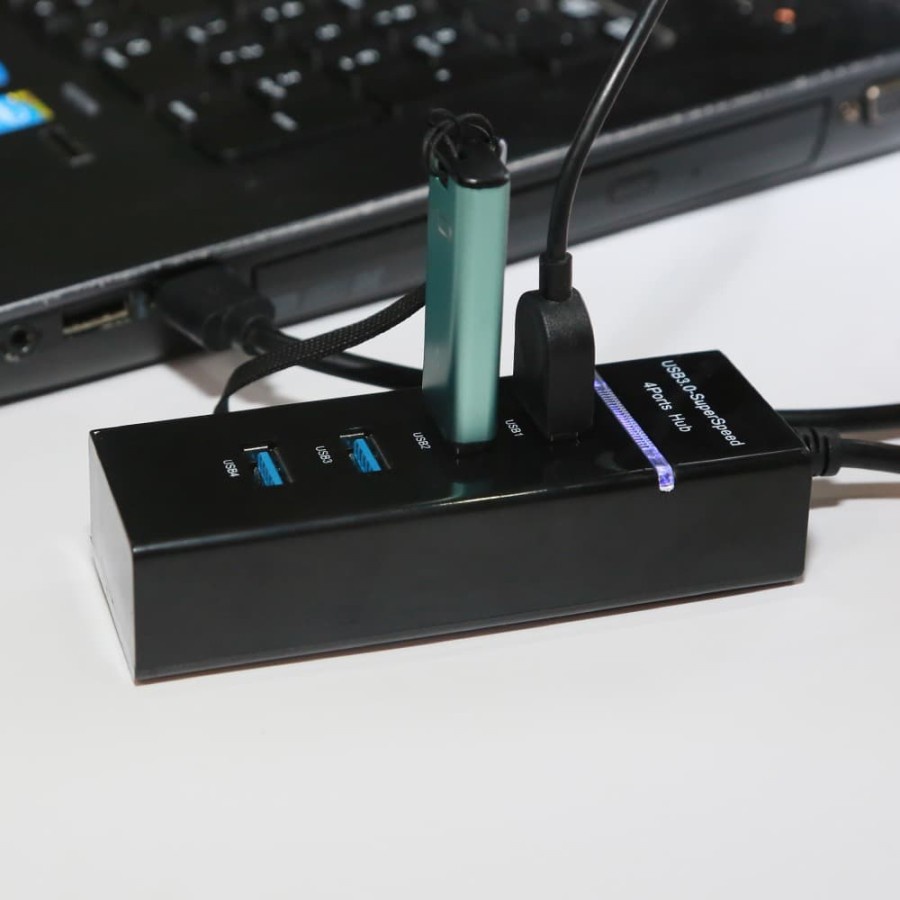 USB HUB 4 PORT USB3.0 SUPER SPEED PEMBAGI PORT USB VERSI 3.0 HUB EXT