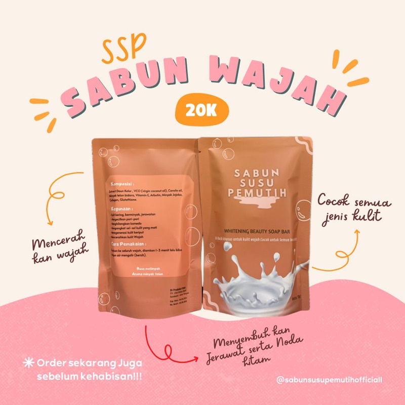 sabun susu pemutih khusus wajah