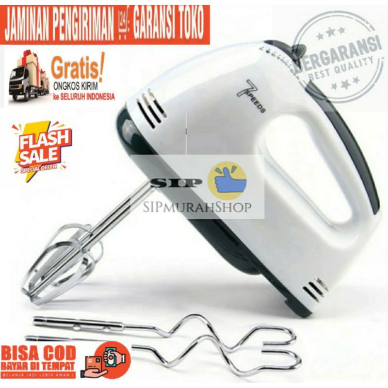 Pengocok Telur Pengaduk Stainless 7 Kecepatan Kocokan Adonan Telur Elektrik Serbaguna / HAND MIXER ADVANCE 7 SPEED / KOCOKAN ADONAN OTOMATIS ELEKTRIK / SUPER HAND MIXER ADONAN DAPUR ELEKTRIK MULTIFUNGSI Pengaduk Adonan 7 Level Pengocok Telur Elektrik