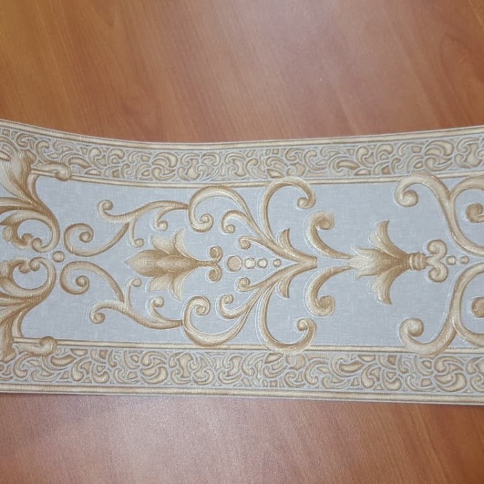 Fr20r21 Wallpaper List Border Wallpaper Klasik Abu-Abu Gold 15Cm X 10M Rfr201R515