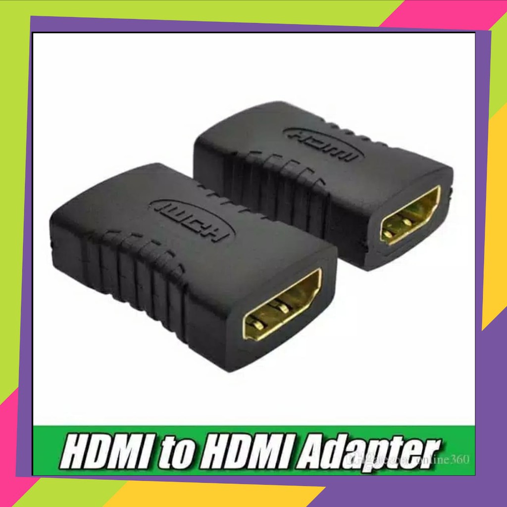 Adapter Extender HDMI Female to Female HDTV 1080P penyambung hdmi