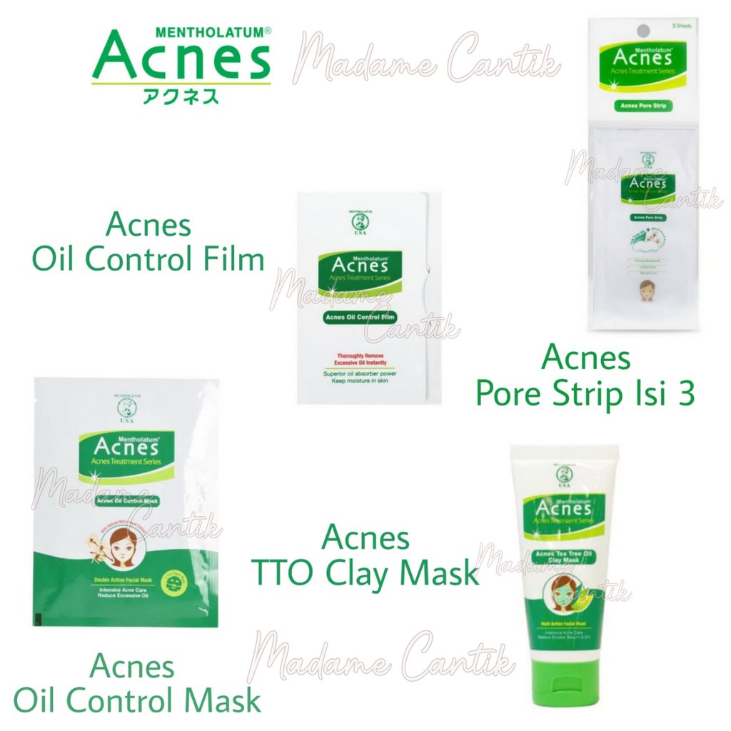 ✿ MADAME ✿ ACNES FACE OIL CONTROL MASK FILM TEA TREE CLAY MASK PORE STRIP MASK OIL BPOM