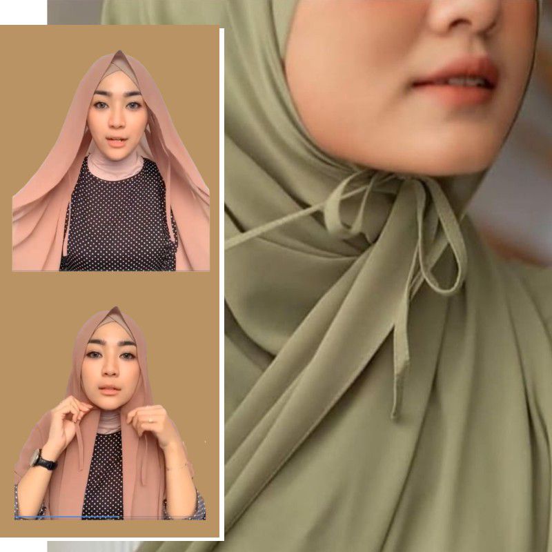 JILBAB pasmina tali instan diamond