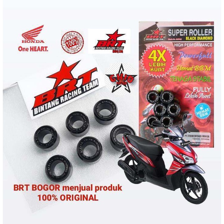 BRT VANBEL&amp; ROLLER HONDA VARIO KARBU 110(KVB KZL K44)FANBEL VANBELT PANBELT LOLER RORER  BRT DRIVEBELT CLD KAWAHARA TDR SSS AHRS LOLER RACING VANBEL VARIO DAN ROLER VARIO KVB ROLLER VARIO KARBU ESP BRT VANBELT VARIO KARBU 110 FI ESP GHIO MOTOR CHAN