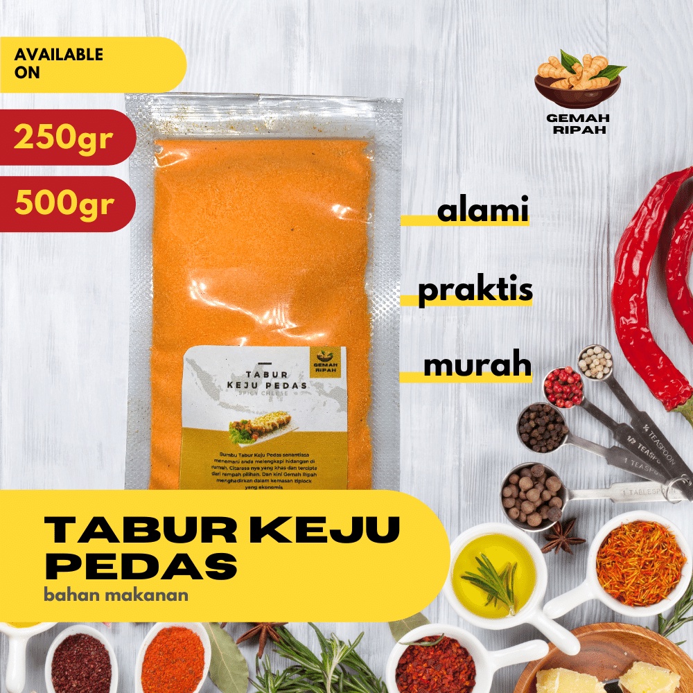

Tabur Keju Pedas 250gram 500gram 1kgParmesan Keju Parut Bumbu Cemilan Bahan Kue dan Roti Bumbu Tabur Aneka Rasa Bumbu Rasa Bumbu Keju Makanan Pedas Non MSG Keju Mozarella Hot Cheese Sauce Spicy Powder Tabur Serbaguna