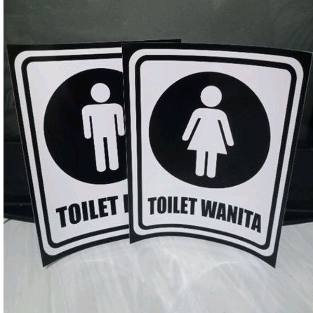 

STIKER SIGN 20X25. TOILET LOGO PRIA WANITA. SAMPAH. RAMBU K3