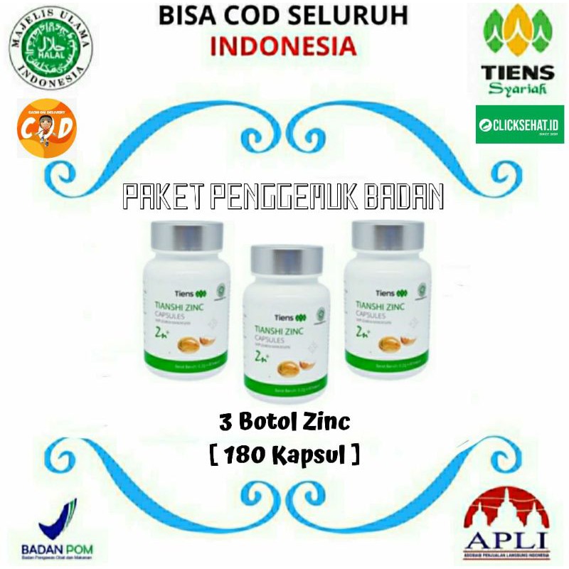 ZINC TIENS | PENGGEMUK BADAN | SUPLEMEN MAKANAN
