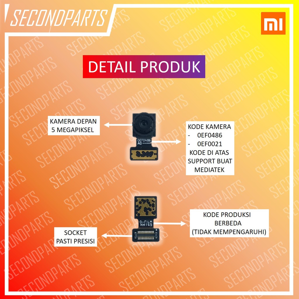 KAMERA DEPAN XIAOMI REDMI NOTE 4 NOTE 4X MEDIATEK ORIGINAL COPOTAN