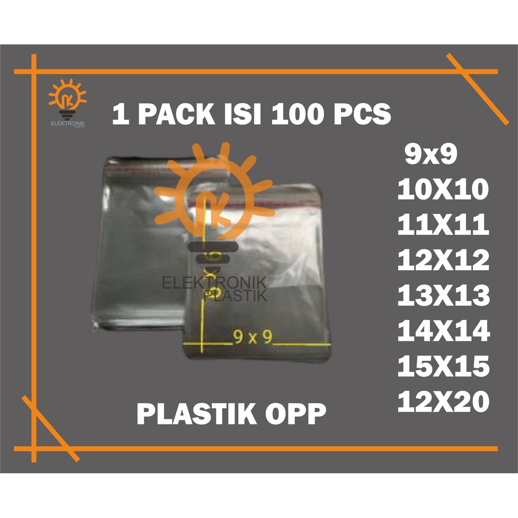 Plastik OPP 9x9 10x10 11x11 12x12 13x13 14x14 15x15 12x20 cm Kemasan Makanan (ada perekat) & MASKER
