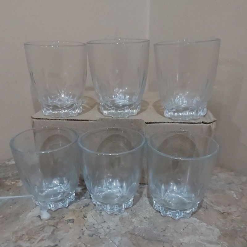 Gelas Sloki Bintang 503 Set isi 6 Pcs / Gelas Lilin / Gelas Souvenir / Gelas Arak