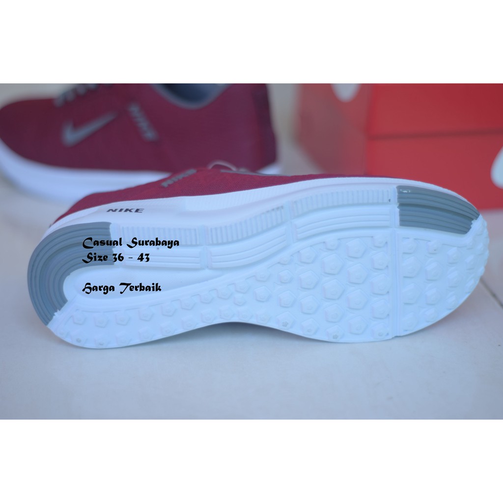 Sepatu NK Air Zoom Merah Maroon