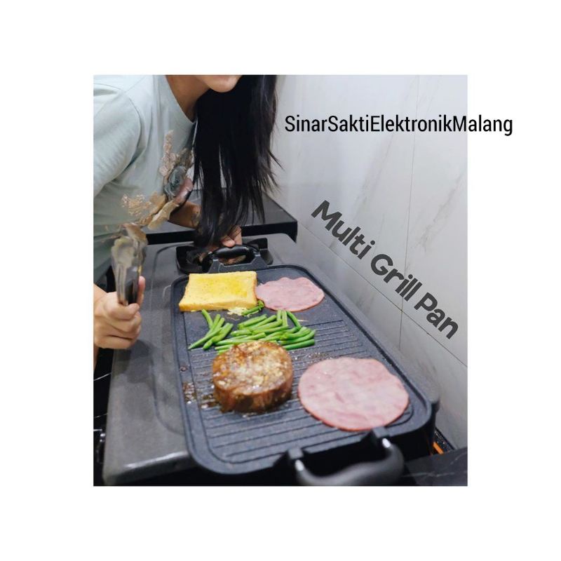 Multi Grill Pan Korean BBQ 2 Sisi Alat Pemanggang Yakiniku Panggangan