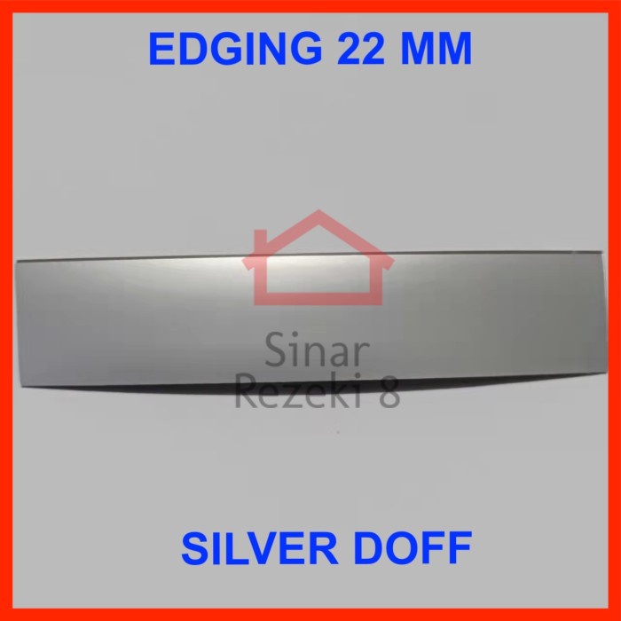 Edging HPL Silver Doff Lebar 22 mm Tebal 1 mm / taco PVC Pinggir Meja