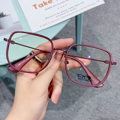 Kacamata Myopia Graded 50 100 150 200 250 300 350 400 450 500 550 600 Bahan Metal Gaya Retro Untuk Pria Dan Wanita