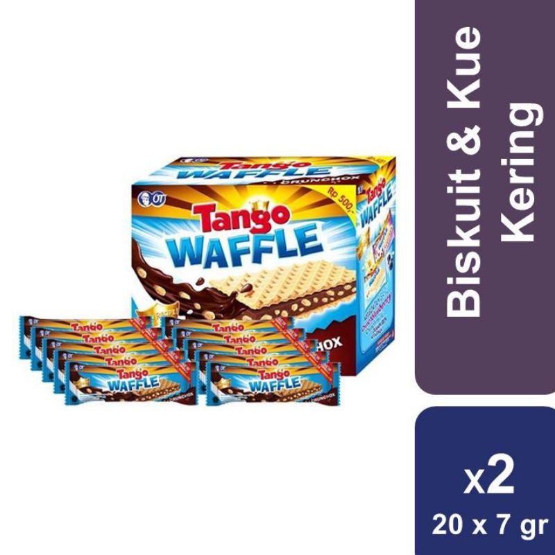 

Tango Crunchox Waffle (7gram×20pcs) dapat 2 box