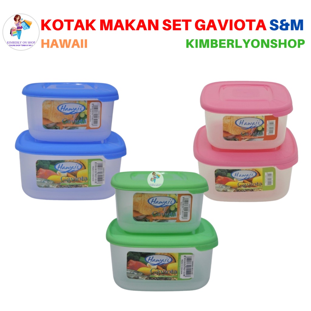 Lunch Box set Gaviota Set 8011-8012 S M Hawaii