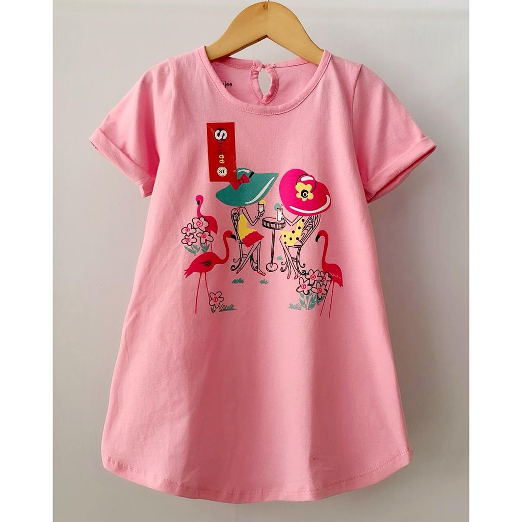 Dress Smilee Sablon 1-5 Tahun Kaos Pakaian Anak Perempuan Home Dress Original Super Premium Terlaris Termurah