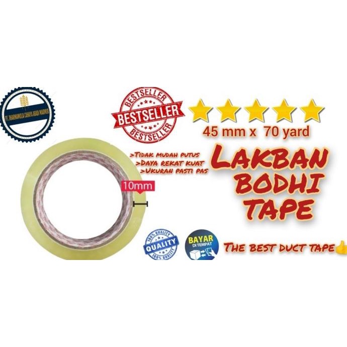 

Lakban Bodhi Bening & Coklat 45Mm X 70 Yard Gojek/Grab