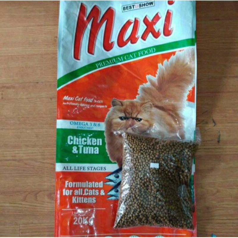 1KILOGRAM Maxi Chiken tuna Petshop Makanan Kucing Maxi