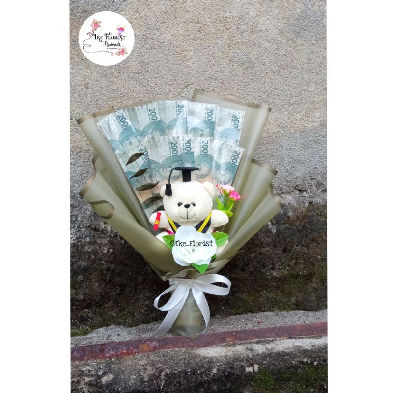 Souvenir Buket Uang Asli / Mahar Uang Pecahan 2000an/Buket Bunga Uang asli /Buket bunga Mahar