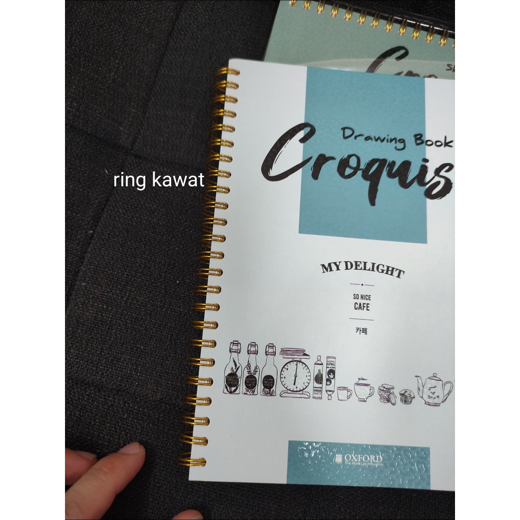 

RK oxford a5 ring kawat croquis scetch book a5 50 lembar paper korea buku gambar scetchbook sketsa