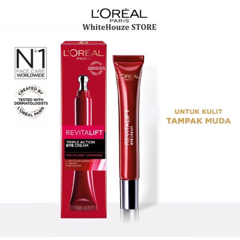 ORIGINAL L'OREAL LOREAL REVITALIFT TRIPLE ACTION EYE CREAM 15ml