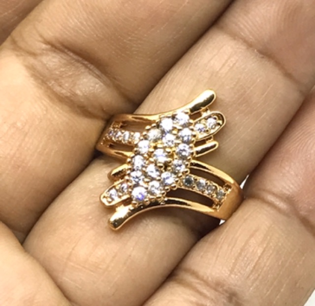 Cincin wanita //cincin permata //perhiasan lapis emas //cincin //