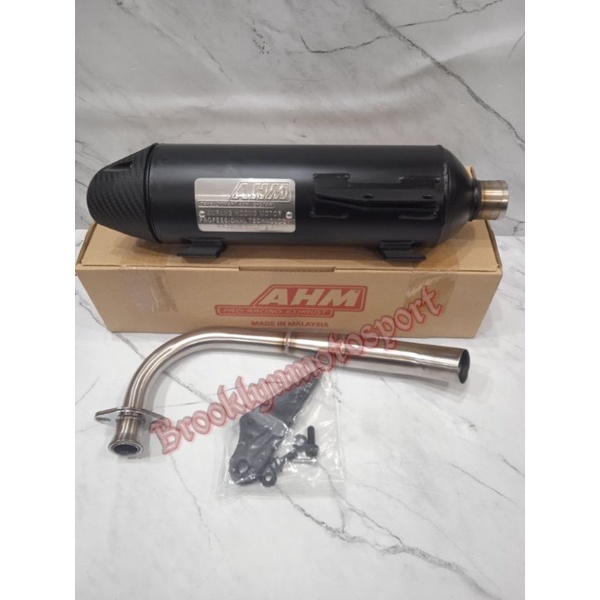 knalpot AHM standar racing motor mio ujung knalpot motif karbon 100% original