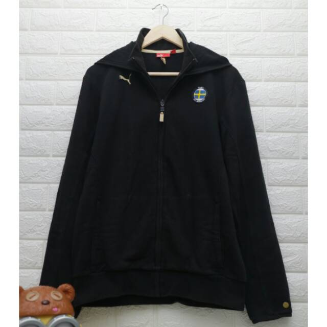 PUMA SWEDEN MCMXLVIII ZIPPER TRACKTOP HOODIE - SIZE L (ORIGINAL SECOND)