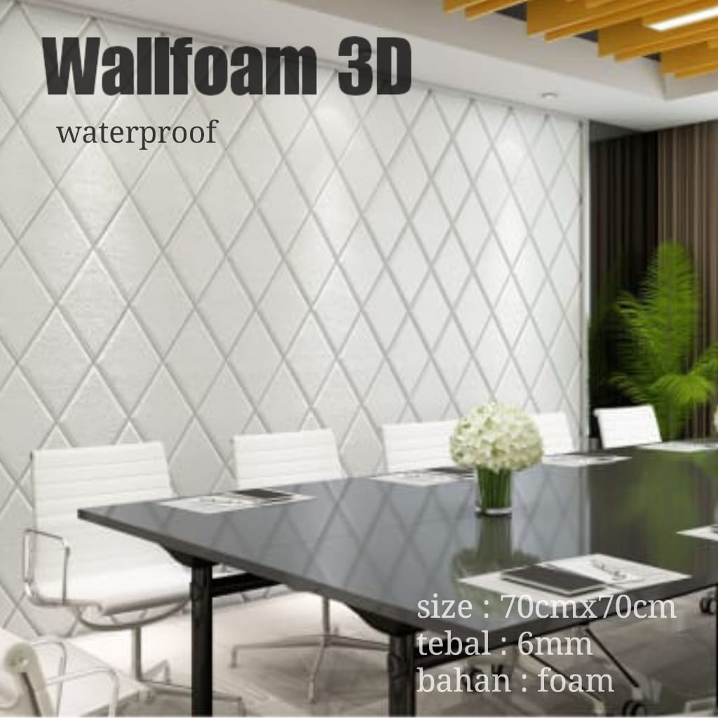 PROMO HARGA MURAH!! WALLPAPER FOAM 3D MOTIF KETUPAT 70CMX70CM TEBAL 6MM-2