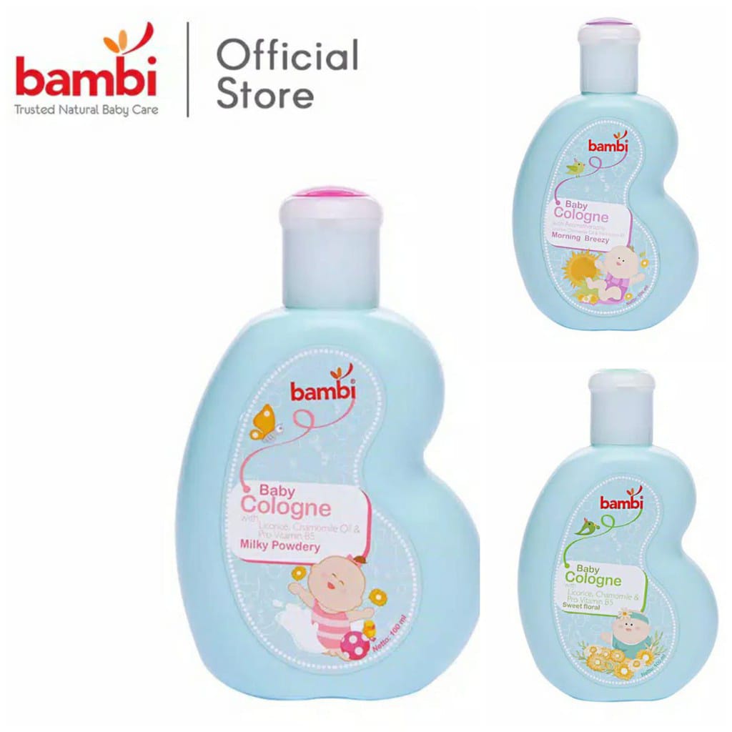 Bambi Baby Cologne Milky Powder / Morning Breezy / Sweet Floral 100ML