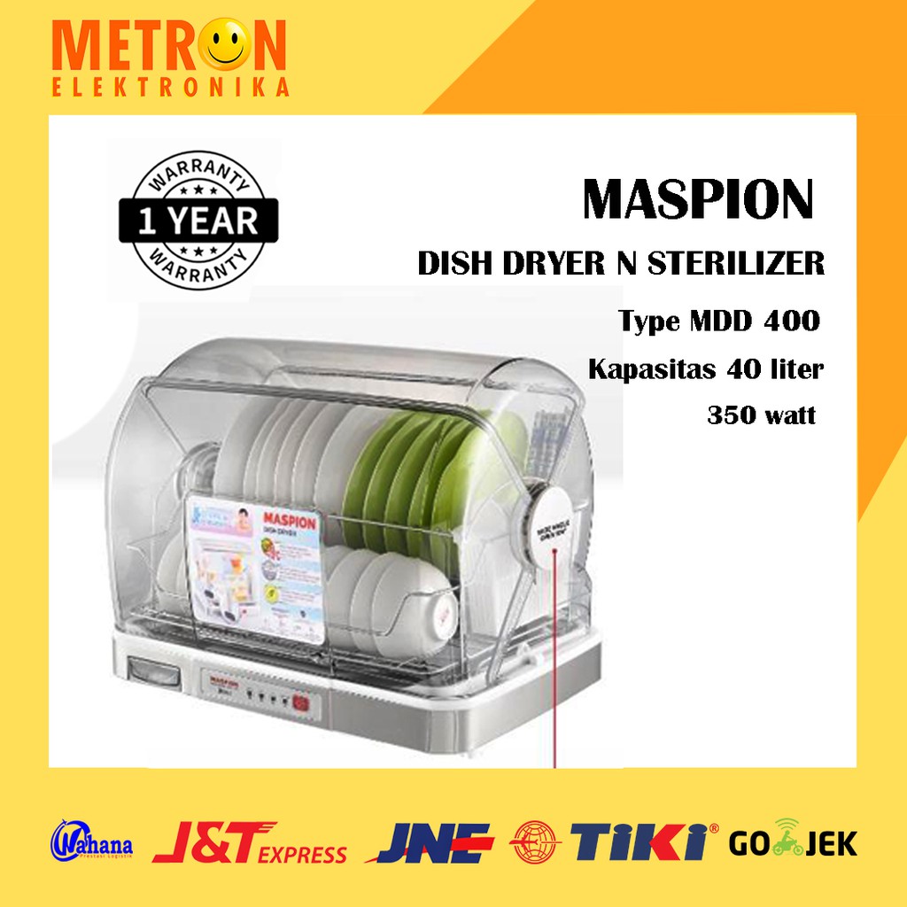 MASPION MDD 400 - DISH DRYER N STERILIZER 40 LTR 350 WATT / MDD400