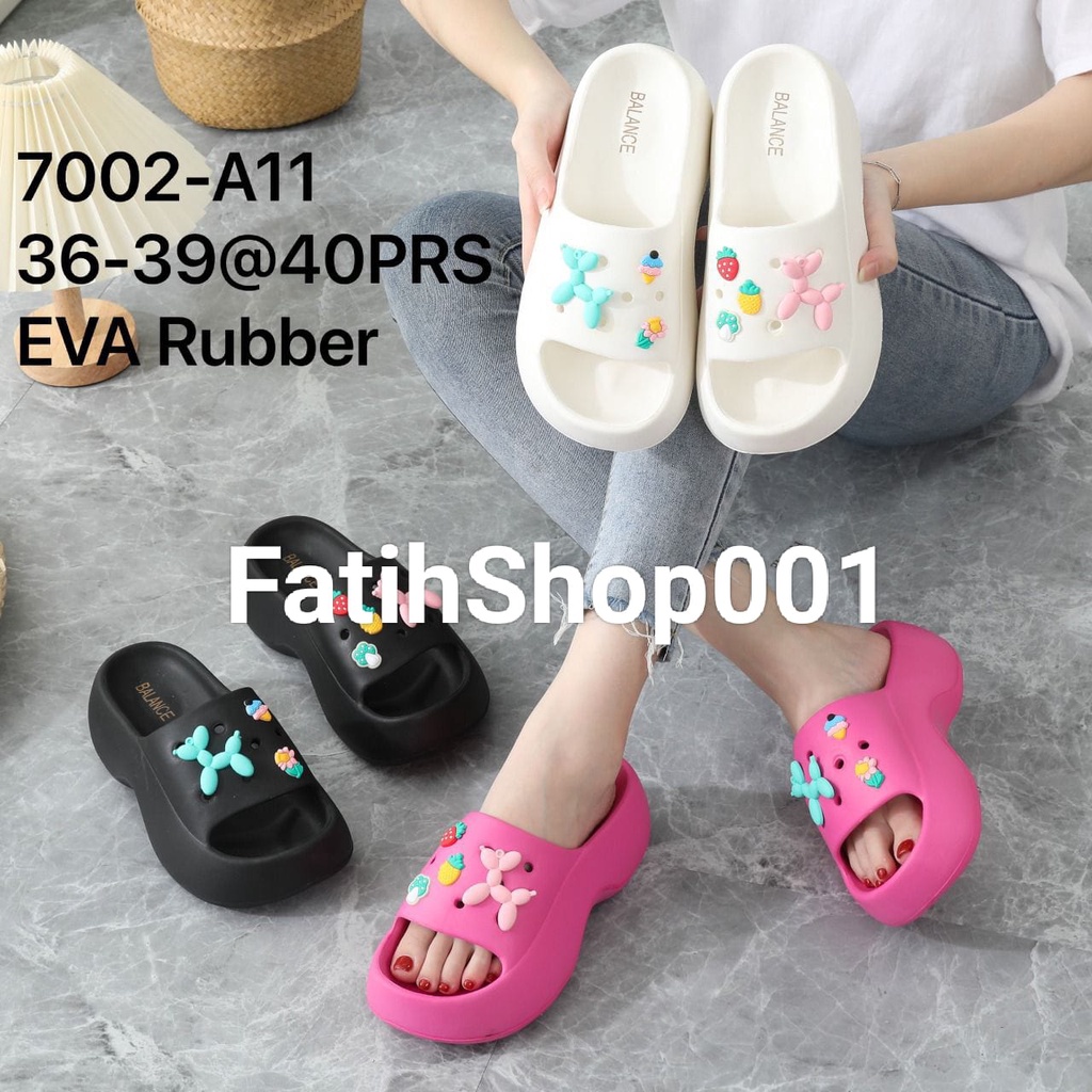 Sandal selop fuji wanita eva rubber style korea kekinian 7002-A8