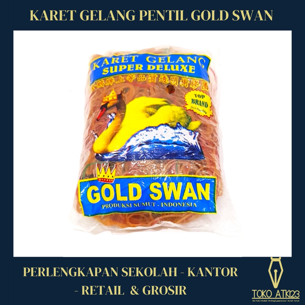 Karet Pentil / Karet Gelang Super Deluxe Gold Swan