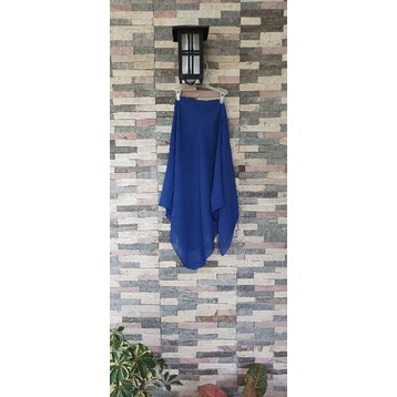 Preloved Jilbab Plisket warna biru elektrik
